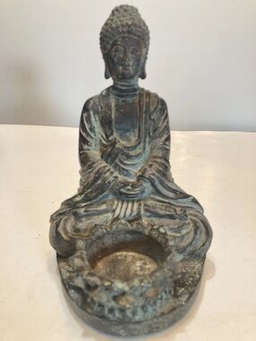 Sitting Buddha Tealight Spiritual Candle Buddhism Meditation Figurine Statue